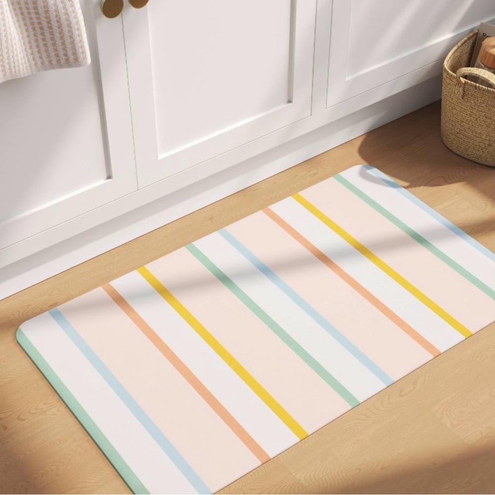 Room Essentials Multicolor Striped Kitchen Mat - Picture 2 of 4